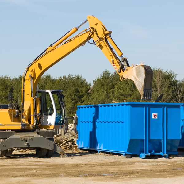 are there any restrictions on where a residential dumpster can be placed in Only